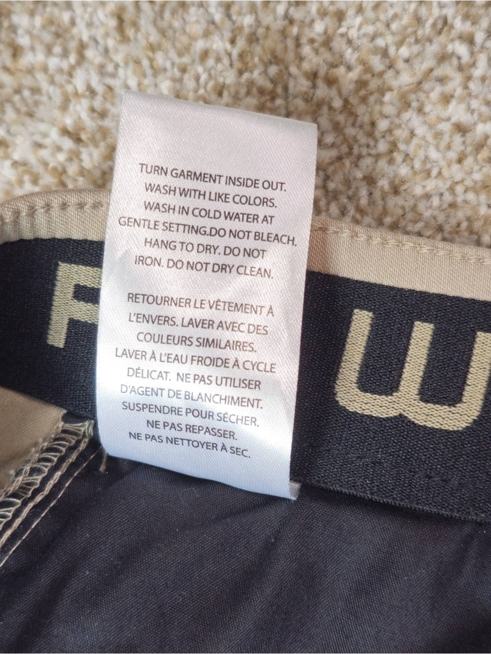 Men's Slim Straight Cargo Pants - Khaki - Picture 6 of 12